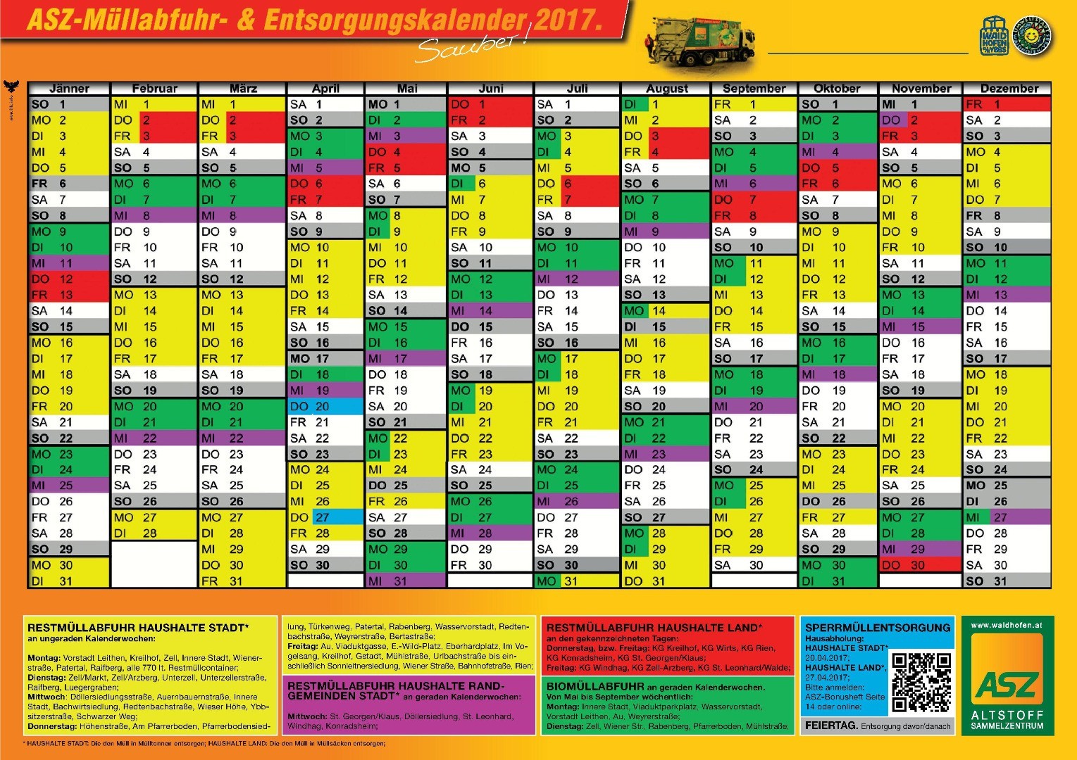 Müllkalender | Stadt Waidhofen a/d Ybbs leben voller Möglichkeiten