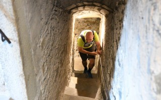 Schlossturmlauf - Mann mit fast Glatze