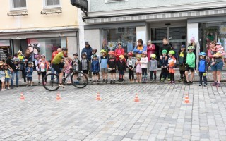 Vorführung von Radfahrer