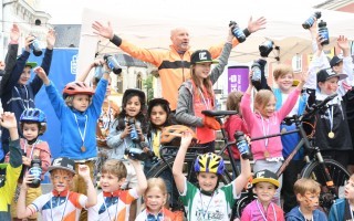 Gruppenfoto Radrennen Kinder