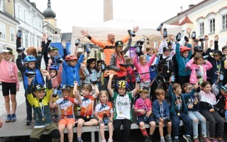 Gruppenfoto beim Radrennen