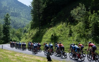 Radfahrer von hinten