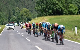 Radrennen Radfahrer von vorne