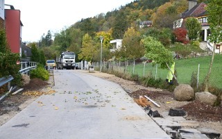 Erste Bauarbeiten bei der Grünen Achse Zell