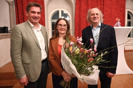 Bürgermeister Werner Krammer, Obfrau Gudrun Schwarz und Ehrenmitglied Leopold Kogler 